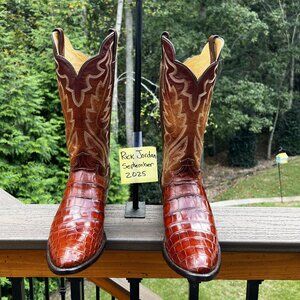 [SOLD] Justin's American Alligator Belly Cowboy Boots in Size 12B/11D *READ*